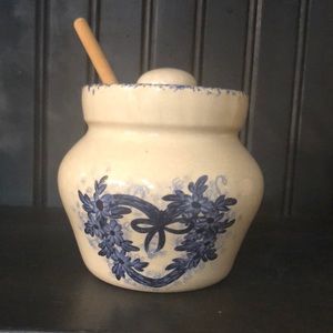 COPY - Casey pottery honey pot with honey stick